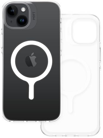MOFT Magnetisch Hülle für iPhone 15 Plus mit MagSafe, Kompatibel mit MagSafe Wireless Zubehör, Vergilbungsschutz, 1,5 m Fallschutz, Kratzfeste Handyhülle (Transparente)