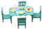 Luwecf 1/12 Puppenhaus Esszimmer Set Miniatur Puppenhaus Tisch Und Stuhl Set