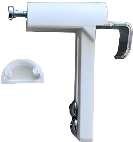 TENDEEVOLUTION Ganci per Tende Senza Bucare in Plastica, regolabili per Spessore Max 3 cm. Ganci per Tende Finestre PVC Legno e Alluminio. Installazione Pratica di Tendaggi senza forare infissi