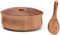 Ensaladera De Madera con Tapa Y Cuchara, Cuenco De Madera De Acacia para Ensalada De Frutas, Cereales, Pasta De Copos De Maíz, Cuenco para Servir Comida, Decoración, Fiesta, Grande