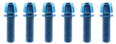 Baoblaze 6x Bike Stem Screws Bolts Bike Brake Screws Replacement Accessory Handlebar Stem Screws Stem Bolts for Riding, Blue