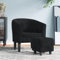 Kangmusi Clubsessel mit Fu?hocker Schwarz Samt, kangmusi356479
