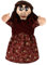 Marionette Märchenfigur Handpuppe Hexe 28 cm, Mehrfarbig, für Kasperletheater