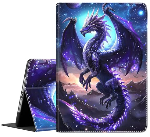 Case for iPad 9th/8th/7th Generation 2021/2020/2019 iPad 10.2 Inch Also Fit iPad Air 3th Gen 2019/iPad Pro 10.5 inch，Standing Cover with Auto Sleep/Wake,Purple Anime Dragon