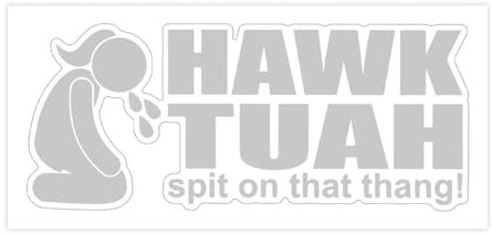 H- -W-K Tuah Aufkleber, lustiger Spit It Aufkleber, 6 Stück Hawks Tush Aufkleber 2024 Witzaufkleber für Stoßstangen, Autowände