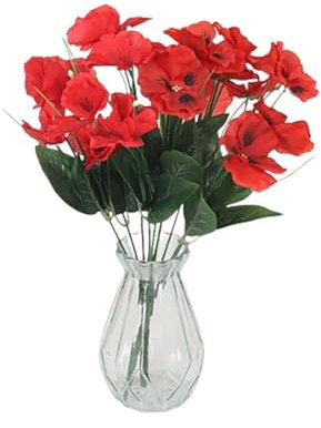 Kunstblumenstrauß, Seidenblumen, Arrangement, Hoteldekoration, guter visueller Effekt, künstliche Blumen, luxuriös (rot)