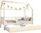 Profiwood Kinderbett mit Zusatzbett 70x140 cm - Hausbett mit Rausfallschutz, 2 elastische Lattenroste bis 150kg, skandinavisches Design, Schubladen, FSC-zertifiziertes Kiefernsperrholz
