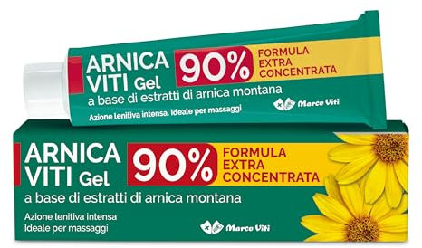 Arnica Viti Gel 90%, 100 ml, Preparato Cosmetico con Estratti di Arnica, Sollievo per Piccoli Traumi Articolari e Dolenzie, Gel a Rapido Assorbimento