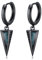 Midir&Etain Spitze Hängende Ohrringe für Männer Frauen 925 Sterling Silber Schwarz Spike Punk Ohrring mit Türkis Gothic Schmuck Geburtstags Vatertag Geschenk für Jungen Mädchen