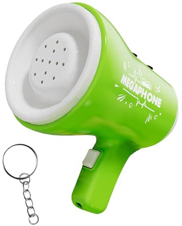 F Fityle Tragbarer Megaphone -Lautsprecherlautsprecher -Party bevorzugt das kreative Aufnahmespielzeug tragbarer Megaphone -Bullhorn, GrÜn
