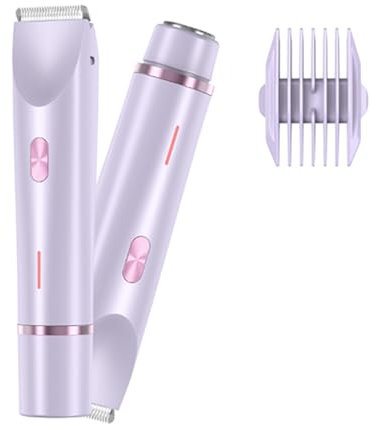 Shinyyou Rasierer Damen, Shinyshave – Das Original 2-In-1 Rasierer & Trimmer, GleamGlide 4.0, Wasserdicht Elektrische Intimrasierer Dual Head Shaver (Lila)