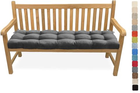 Lsjoaw Bankauflage Bankkissen 100X50X8CM Sitzauflage Sitzkissen Bank Bankpolster Sitzpolster Auflage für Gartenbank Sitzbank & Hollywoodschauke Outdoor/Indoor,Color#36 Grau GrüN
