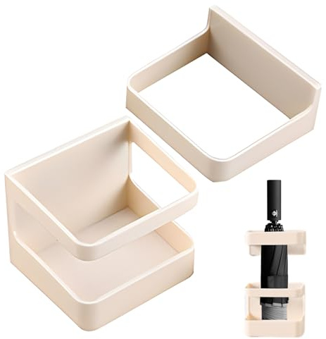 ycezw Regenschirmständer zur Wandmontage, platzsparender Organizer für Eingangsbereich oder Flur, schlanker, weißer Schirmhalter, Ständer, ideal für kleine Räume, moderne Heimdekoration