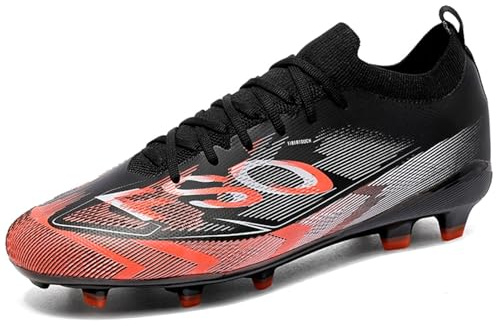 BAODLE Botas de fútbol para niños FG/AG Botas de fútbol profesionales para hombre, zapatillas de entrenamiento ligeras para césped artificial
