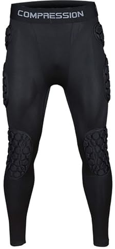 Pantalon de Football rembourré et amortissant avec Coussinets en nid d'abeille, Leggings intégrés pour Homme, Pantalon de Gardien de But de Protection pour Une complète Protection