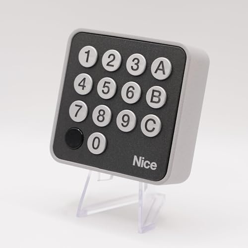 Nice EDSWG – Kabellose Code-Tastatur 433,92 MHz – Digicode Tor & Garage – 3 Kanäle A/B/C – Rolling Code & kompatibel mit OXI/OXIBD, FLOX2R/FLOXI2R + 1 Goodies Domobi (EDSWG)