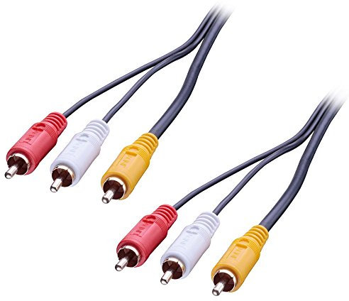 LINDY Câble Audio vidéo Premium, 3 x RCA (Cinch) mâle/mâle, 1m