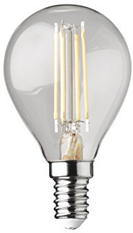 WOFI 5138, Filamentleuchtmittel, Glas, 3 Watt, E14, Klares Glas, 4.5 x 4.5 x 8 cm