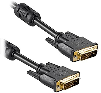 Aukson J21C - Cable DVI de doble enlace (24 + 1 macho, 1,80 m)