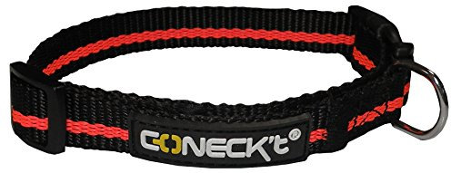 NUM'AXES Collier en nylon Every Day Life - Taille : S - Noir et orange - Pour chien