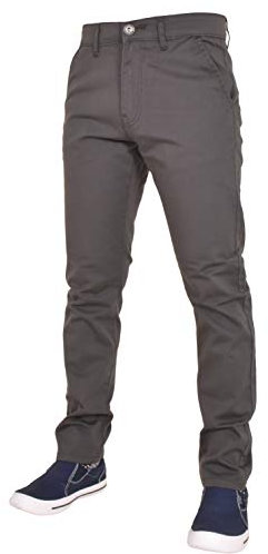 Enzo Men EZ348 Chino Jeans Grey 32R