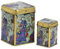 Aromas de Té - Juego de Latas de Metal para Té - Caja y Recipiente Contenedor de Almacenamiento - Diseño Virgen Klimt - Capacidad 100 gr y 25 gr