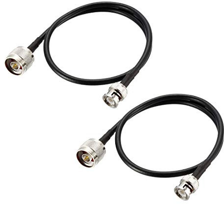 sourcing map 2 Stück Koaxialkabel RG58 N Stecker auf BNC Stecker Koaxialkabel für Amateurfunk 20 Zoll