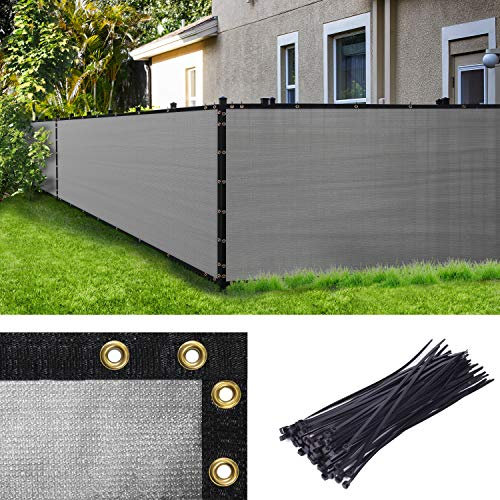 Amgo Sichtschutzzaun für Zäune, 1,5 x 3,4 m, handelsüblicher Standard, robuste Windschutzscheibe mit Bindungen und Ösen, 90 % Blockade, Kabelbinder im Lieferumfang enthalten (wir machen individuelle
