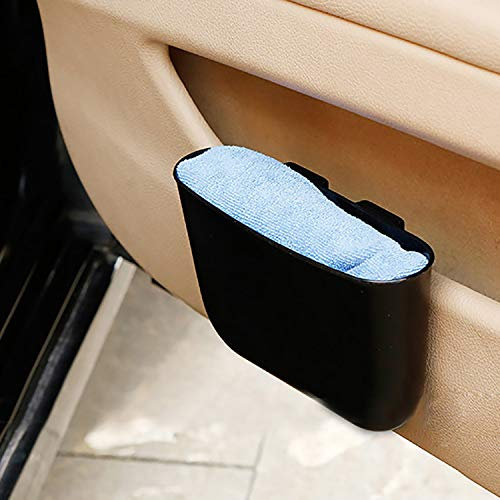 Kleine Auto-Mülltonne, Aufbewahrungsbox (Farbe: schwarz), Doppelnutzungsbox, leicht zu reinigendes Kunststoffmaterial, tragbarer Mülleimer, Hängende Aufbewahrungsbox, kann am Auto installiert werden