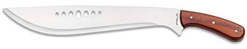 iFIELD Basic EL29066 machete taglia canne, lama satinata da 37 cm, manico in legno, con fodero in nylon, strumento da campeggio per la pesca, la caccia, le attività sportive.