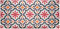 Baroni Tapis de cuisine en vinyle, motif faïences rouges et vertes, en PVC, antidérapant, pour intérieur et extérieur, 120 x 60 cm