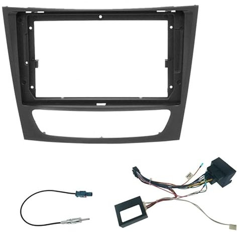 sound-way - Kit Montaje Autoradio, Marco 9 Pulgadas Radio para Coche, Adaptador Compatible con Mercedes Classe E (W211) 2002-2009 / Classe CLS (C219) 2004-2010