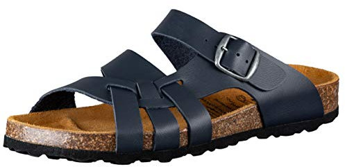 Lico Pantolette Bioline Flora Damen Pantolette, Blau, 37 EU