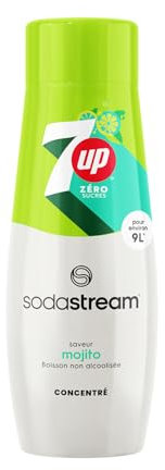SodaStream Concentré 7Up Saveur Mojito Zéro Sucres pour Machine à Eau Pétillante et Soda | Préparez jusqu'à 9 Litres de 7Up en Quelques Secondes, Goût Original, 440ml