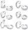 YADOCA 6 Paare Clip Ohrringe Damen Mädchen Silber Gold Hypoallergen Chunky Creolen Ohrclips Ohne Ohrlöcher Klips Ohrringe Set Modeschmuck Geschenk