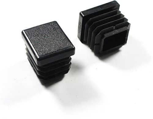 Ajile - Kunststoff Lamellen-Stopfen für Rechteckrohre mit 30x25 mm Aussenmass und 1,0-2,5 mm Wanddicke SCHWARZ - 4 Stck. - EPH108