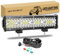 SKYWORLD LED Arbeitsscheinwerfer Bar 12 Zoll 240W weiß LED Scheinwerfer Arbeitslicht Zusatzscheinwerfer mit 12V Rocker Kabelbaum für Auto Offroad Traktor PKW LKW SUV UTV ATV