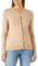 Naf Naf Damen Marielle Weste Strickjacke, Beige/China, Medium