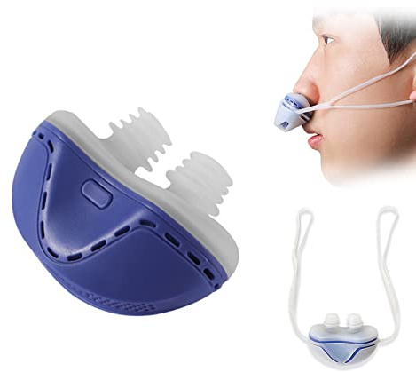 SJASD Elettronico Dispositivo Anti-russamento,Mini CPAP Dispositivo per Smettere di Russare,Anti Russare Dispositivi per Migliora la Respirazione,Naso nasale Dilatatore,USB Ricaricabile