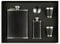 Flachmann Set 260ML Edelstahl Whisky Topf Mini Schnapsflasche Upscale Tragbar Alkoho Geschenke (schwarz)