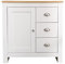 Homeke Modern Storage Cabinet Cupboard with Doors and Drawers Wooden Sideboard for Hallway, Kitchen,Living Room (white and oak)