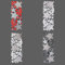 Raebel OHG Tischläufer Tischband Aufleger Weihnachten mit Sternen Bestickt 20x160 cm (rot / Silber)