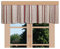 artex deko Landhaus-Querbehang Carlotta rot gestreift rustikale Gardine mit Reihband 40 cm hoch