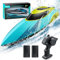 4DRC S3 RC Boat with LED Light, 30+ Mins, Self Righting Remote Control Boat for Pools & Lakes, 30+ MPH, 2.4GHz Racing Boats, 2 Battery, Pool Toys for Kids, Radio Controlled Watercraft