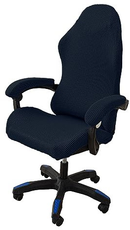 LIFEDX Coprisedia da Gaming Elasticizzata,Ergonomica Coprisedia per Sedia da Gioco,Fodera per Sedia da Ufficio con Braccioli/Schienale della Sedia per Sedia da Computer Gioco,Senza Sedie-Navy Blue