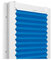 Fenster DEKOR - Plissee Klemmfix ohne Bohren Breite 60 cm x Höhe 120 cm - Fenster Plissees innen Blau - Faltrollo blickdicht - Faltrollos einfach zu montieren - Blissett Rollo