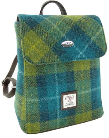 Glen Appin OF SCOTLAND Harris Tweed Bauchrucksack LB1213, Farbe 114 Blau/Grün, S