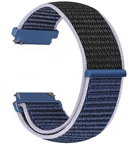 Vodtian 18mm Nylon Armband Kompatibel mit Garmin Venu 2S/Venu 3S/Vivoactive 4S/Vivomove 3S/Forerunner 255s/255s Music/265s, Schnellverschluss Ersatz Sport Loop Uhrenarmband für Damen Herren