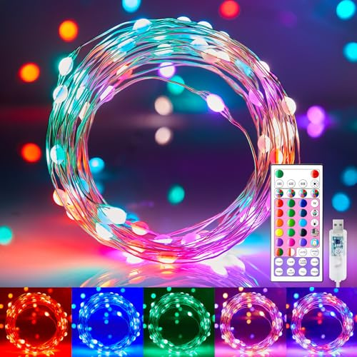 Minetom Fairy Lights Color Changing - 33FT 100 LED String Light with Remote