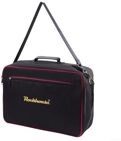 Gitarren-Effektpedalboard-Tasche, tragbare Tragetasche, Oxford-Stoff, schwarz, 30 x 22 x 15 cm (M)